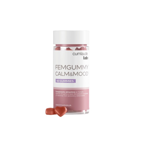 CUMLAUDE LAB: FEMGUMMY CALM&MOOD  60 GUMMIES SABOR NARANJA