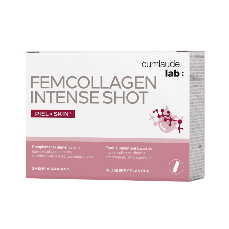 CUMLAUDE LAB: FEMCOLLAGEN INTENSE SHOT  7 VIALES 25 ML SABOR ARANDANO