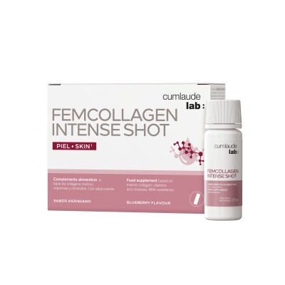 CUMLAUDE LAB: FEMCOLLAGEN INTENSE SHOT  7 VIALES 25 ML SABOR ARANDANO