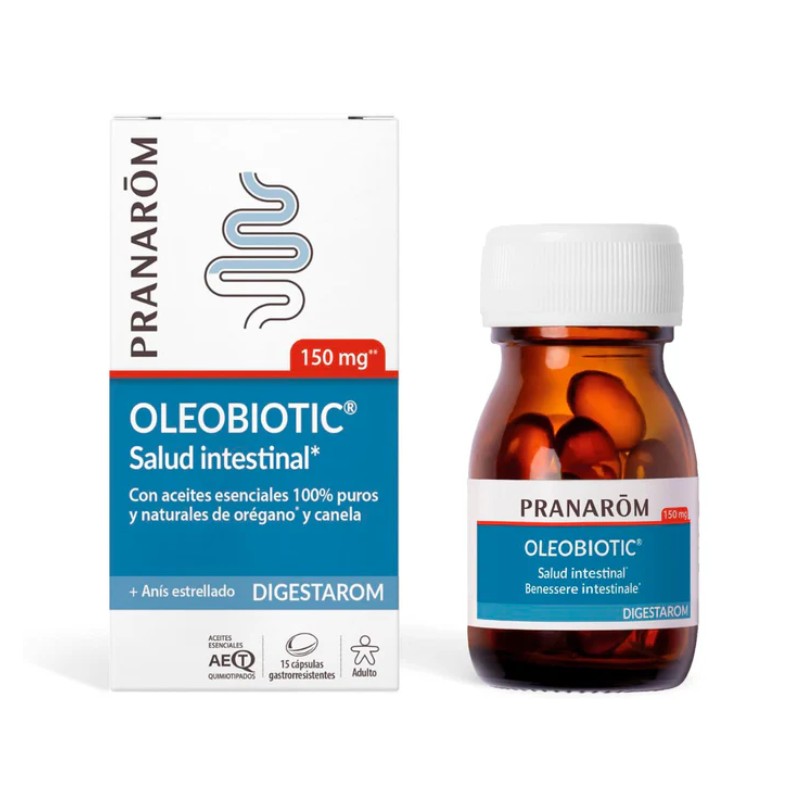 Digestarom Oleobiotic Pranarôm | Bienestar Digestivo Natural | 15 Cápsulas