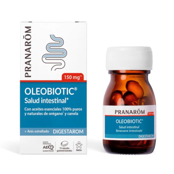 Digestarom Oleobiotic Pranarôm | Bienestar Digestivo Natural | 15 Cápsulas