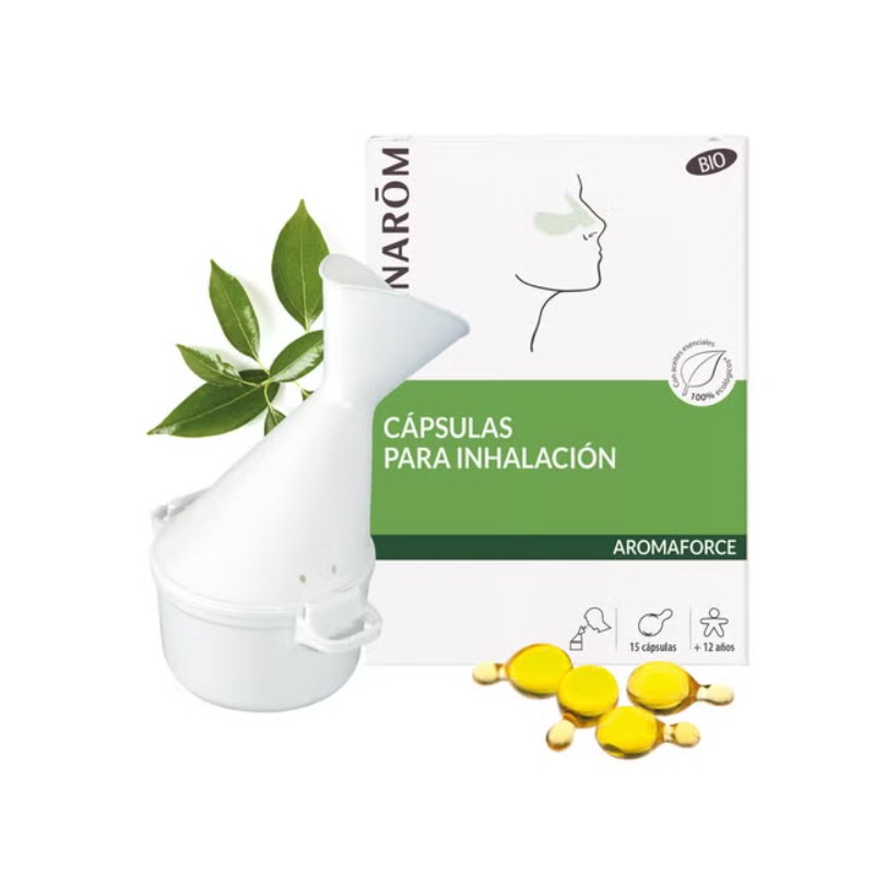 PRANAROM AROMAFORCE KIT INHALACION CAPSULAS+INHALADOR