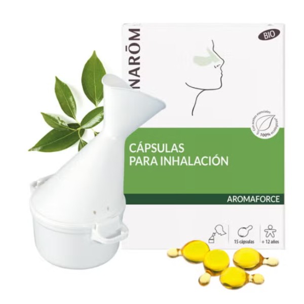 PRANAROM AROMAFORCE KIT INHALACION CAPSULAS+INHALADOR