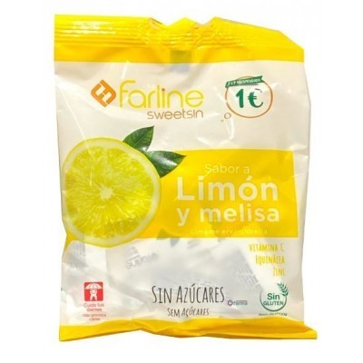 Farline Sweetsin Caramelos Sin Azúcar Limón-Melisa 36,5g | Sabor Natural