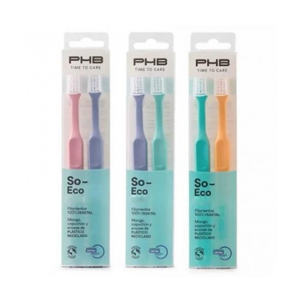Cepillo Dental PHB So Eco Medio Duplo | Higiene Bucal