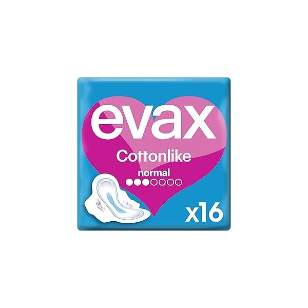 Evax Cottonlike Normal con Alas 16 Uds | Protección Suave y