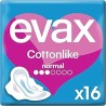 Evax Cottonlike Normal con Alas 16 Uds | Protección Suave y
