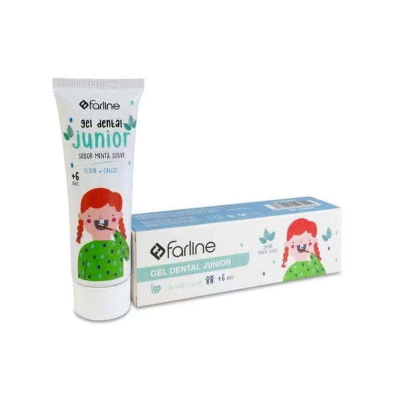 Farline Gel Dental Junior +6 Años 75 ml | Sabor Menta Suave