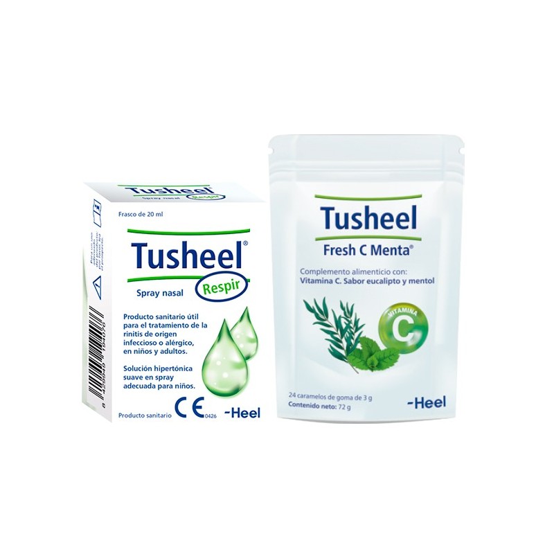 Heel Pack Tusheel Spray Nasal + Caramelos Fresh Menta | Alivio Respiratorio Natural