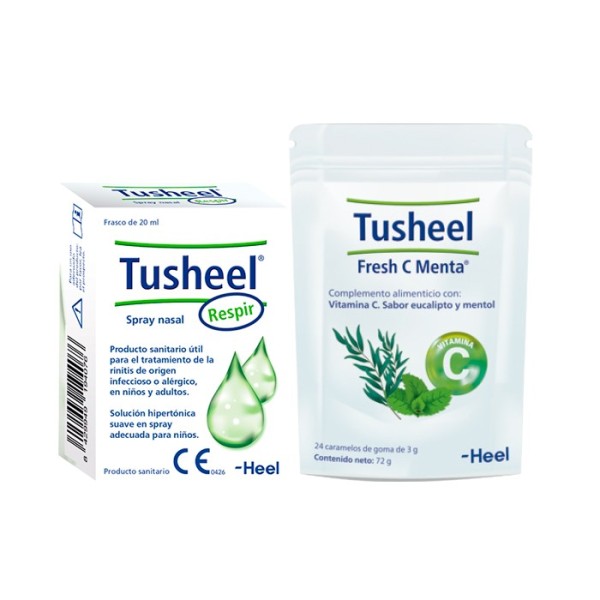 Heel Pack Tusheel Spray Nasal + Caramelos Fresh Menta | Alivio Respiratorio Natural