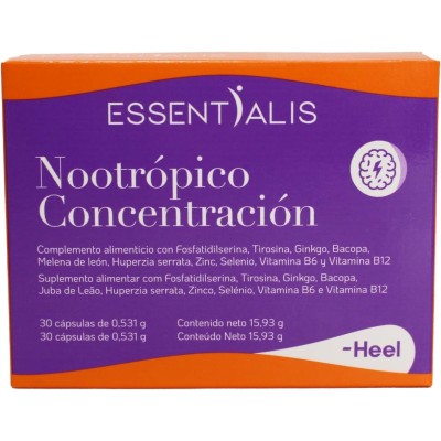 Heel Essentialis Nootrópico Concentración 30 Cápsulas | Memoria y Enfoque