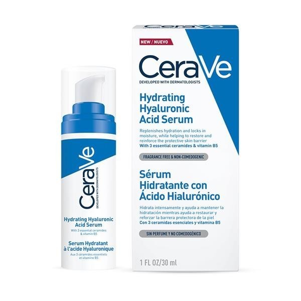 CeraVe Sérum Hidratante con Ácido Hialurónico 30 ml | Hidratación Ligera y Profunda