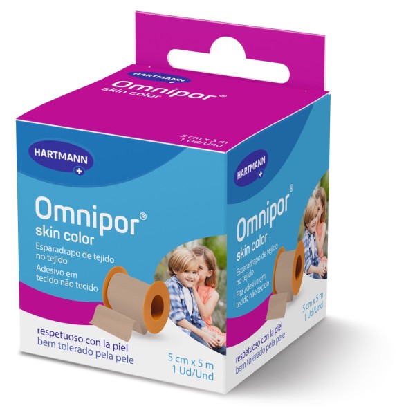 Omnipor Esparadrapo Skin Color 5 m x 5 cm | Fijación