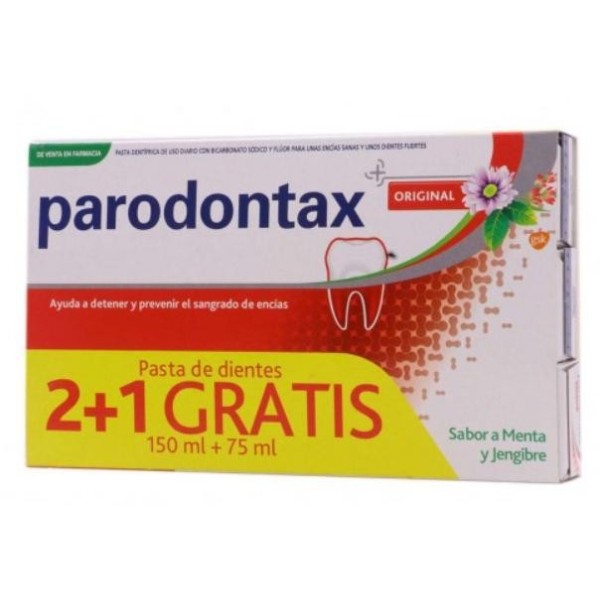 Parodontax Original Menta & Jengibre – Pack 3 Unidades de 75 ml