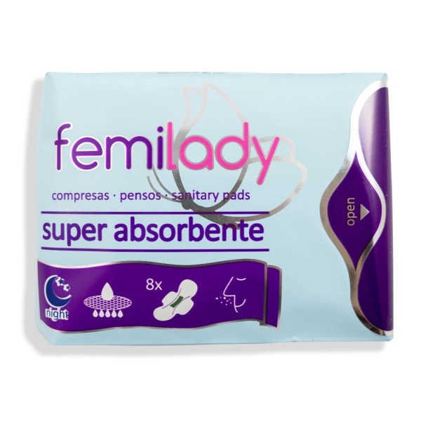 Femilady Compresas Noche 8 Uds | Protección Nocturna para
