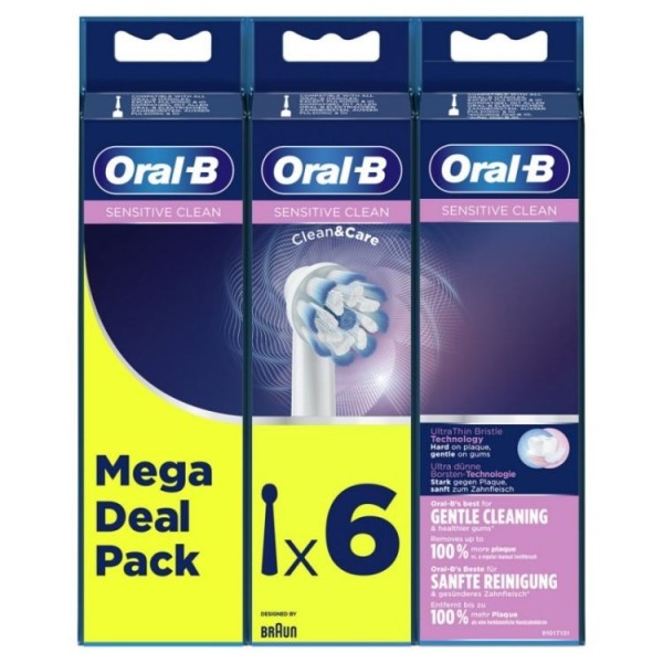 Recambios Oral-B Sensitive Clean 6 Uds | Cabezales Suaves