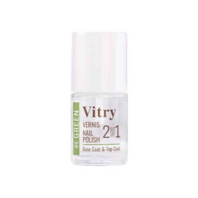 Vitry Be Green Esmalte Base & Top Coat | Protección y Brillo Natural para Uñas