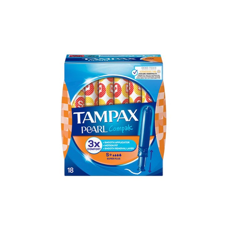 Tampax Compak Pearl Súper Plus 16 Uds | Protección para