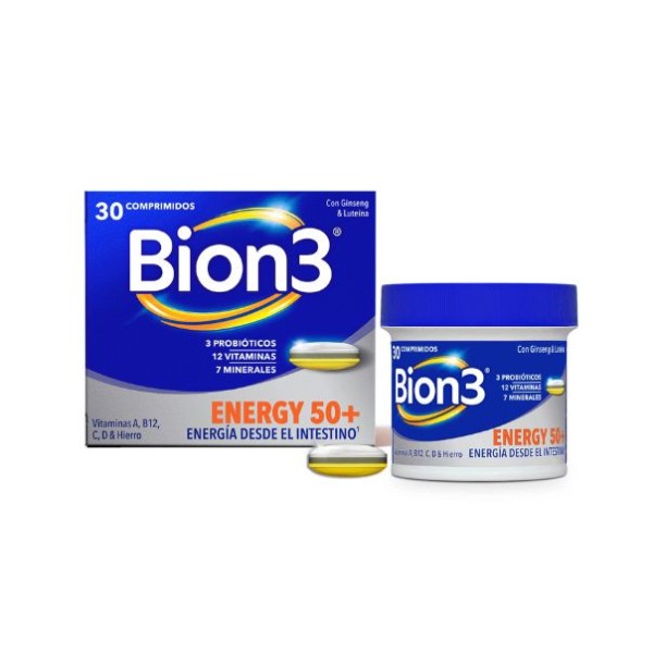 Bion3 Energy 50+ 30 Comprimidos | Suplemento para la