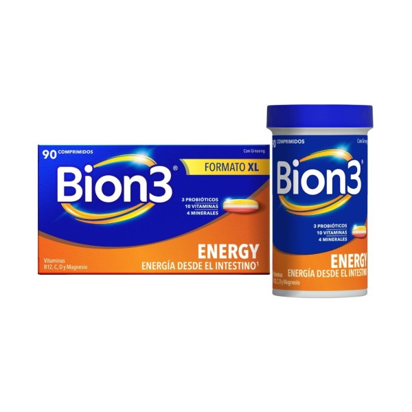 Bion3 Energy 90 Comprimidos | Vitalidad y Energía con Ginseng | Formato Ahorro