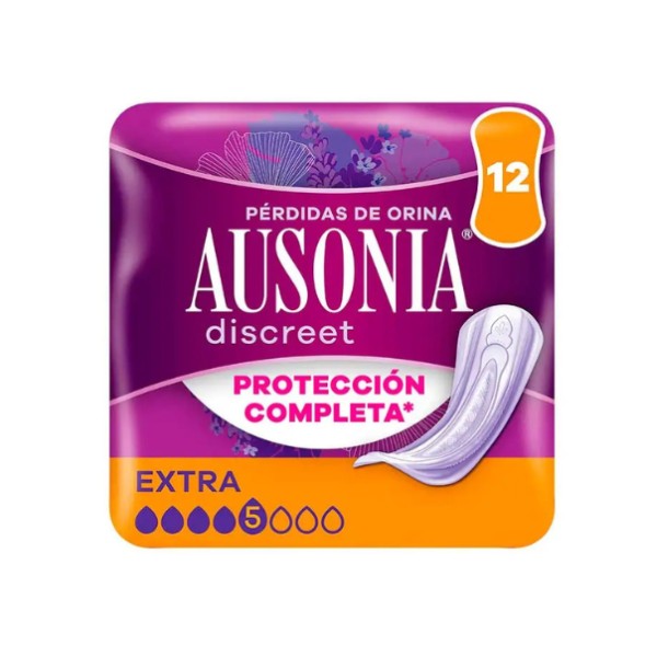 Ausonia Discreet Extra – 12 Unidades | Absorbente para Incontinencia Muy Ligera