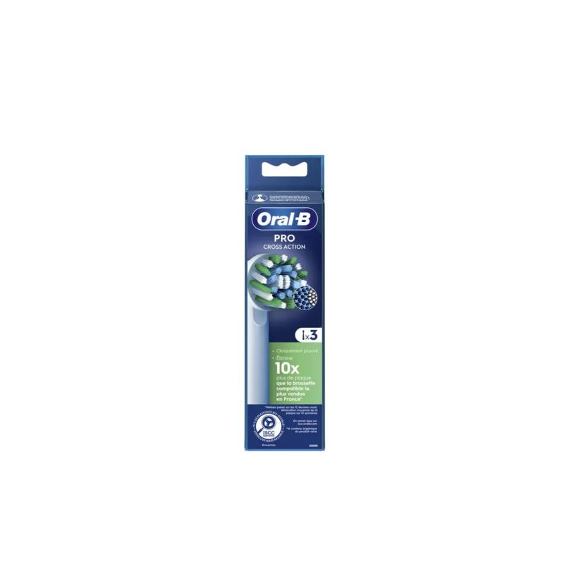Oral-B Recambio CrossAction 3 Uds | Cabezales para Cepillo
