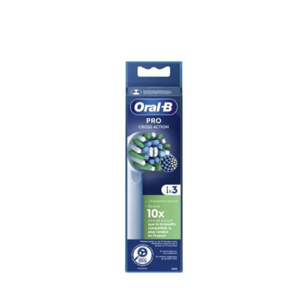 Oral-B Recambio CrossAction 3 Uds | Cabezales para Cepillo