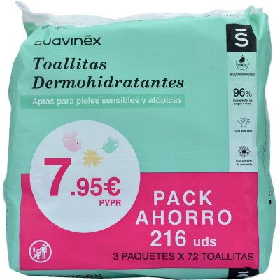 Suavinex Toallitas Húmedas 72 uds | Limpieza Suave para la Piel del Bebé