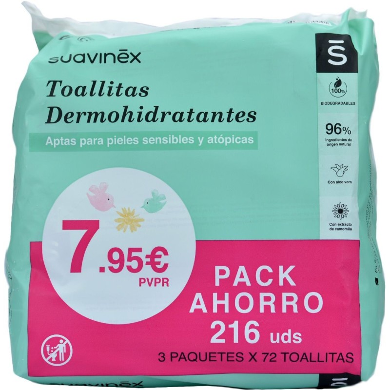 Suavinex Toallitas Húmedas 72 uds | Limpieza Suave para la