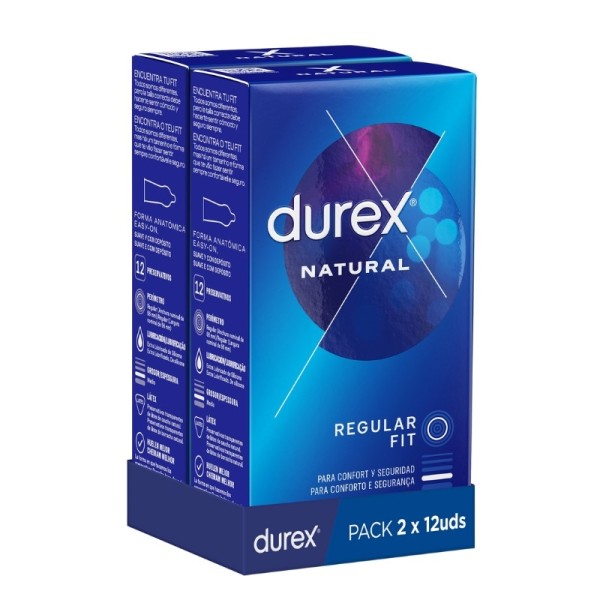 Duplo Durex Natural Plus – 24 Preservativos (12+12)
