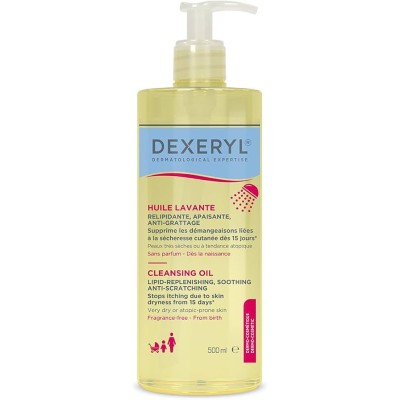 Dexeryl Aceite Limpiador 500 ml | Higiene diaria para piel seca o atópica