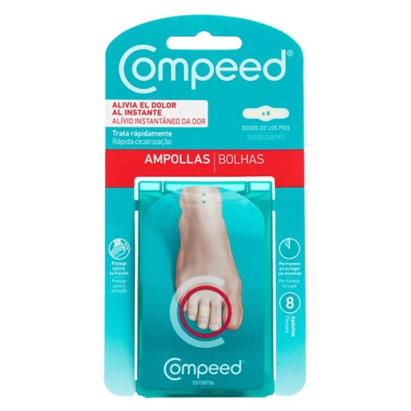 Compeed Ampollas Dedos Pies | 8 Apósitos Hidrocoloides