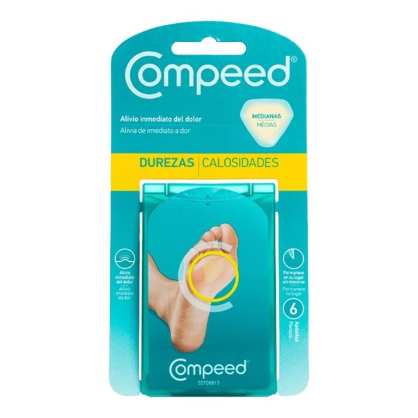 Compeed Durezas Talla Mediana | 6 Apósitos Hidrocoloides