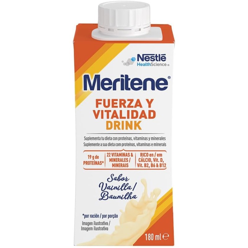 Meritene Fuerza y Vitalidad Vainilla | 6x180 ml | Proteínas