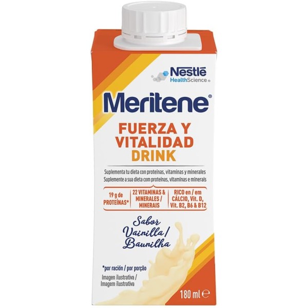 Meritene Fuerza y Vitalidad Vainilla | 6x180 ml | Proteínas