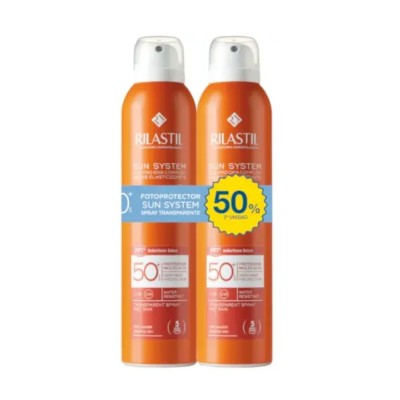 Rilastil Duplo Spray Solar SPF 50+ | 2x200 ml | 50% Dto 2ª Unidad
