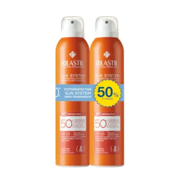 Rilastil Sun System Duplo Spray Transparente SPF 50+ 200 ml (2 Ud. 50% Desc.)