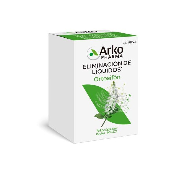 Ortosifón Arkopharma | 80 Cápsulas | Drenante Natural y