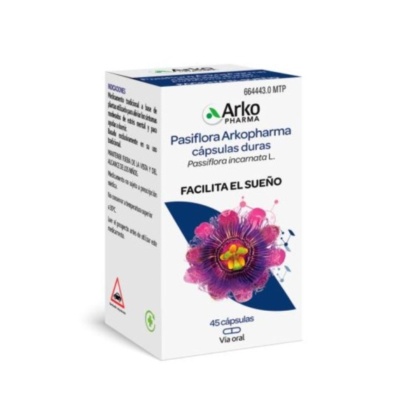 Pasiflora Arkopharma 300 mg | Relajación Natural y Sueño | 45 Cápsulas
