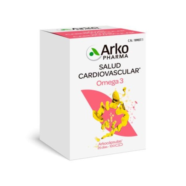 Arkocápsulas Omega 3 | Salud Cardiovascular y Colesterol | 100 Cápsulas