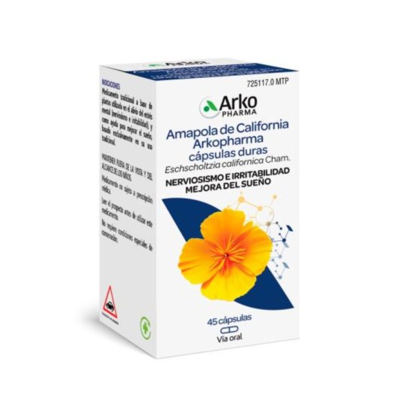 Amapola de California Arkopharma 300 mg 45 Cápsulas