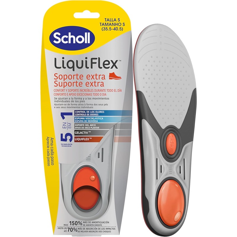Plantillas Scholl LiquiFlex Extra Talla S | Amortiguación y
