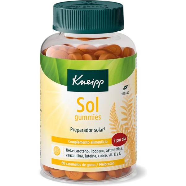 Kneipp Sol | Gominolas para la Piel y el Sol | 60 Unidades