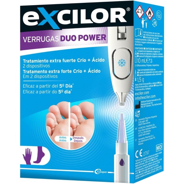 Excilor Verrugas Duo Power 1 Lápiz 10 ml + 1 Lápiz 1,5 g
