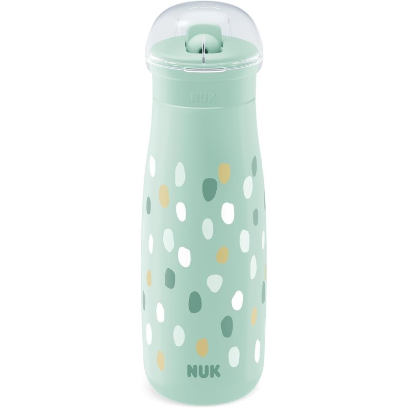 Taza Mini-Me Flip It NUK +12M 450 ml Verde | Antiderrames y