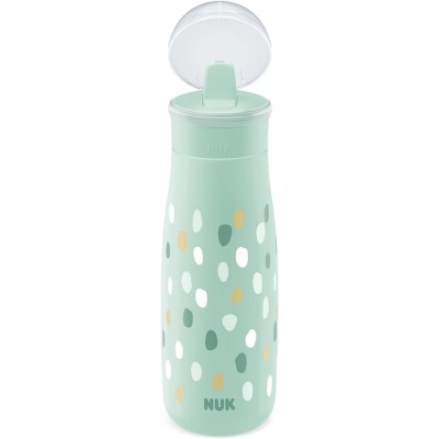 Taza Mini-Me Flip It NUK +12M 450 ml Verde | Antiderrames y
