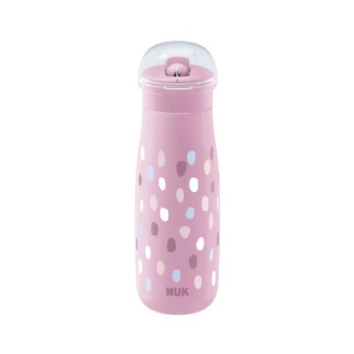 Taza Mini-Me Flip It NUK Lila | Con Pajita Antigoteo +12 Meses | 450 ml
