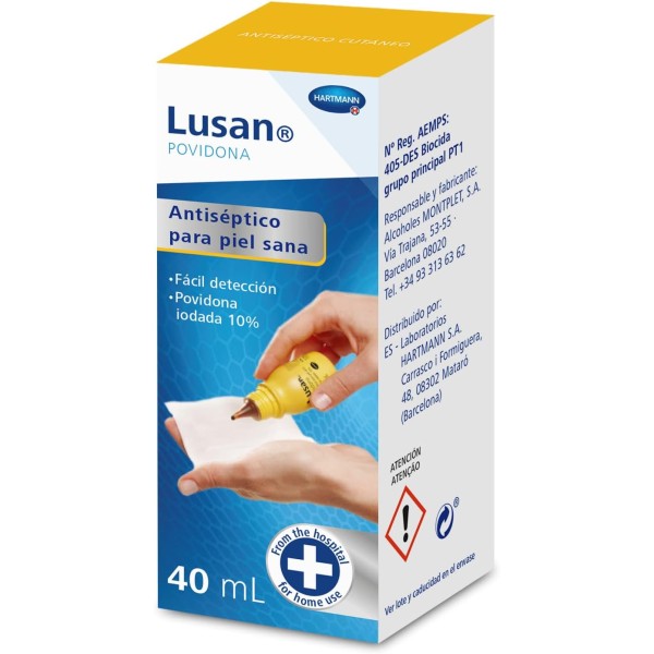 Povidona Lusan 40 ml | Antiséptico de Povidona Yodada