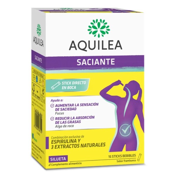 Aquilea Saciante – 15 sticks solubles 15 ml sabor piña