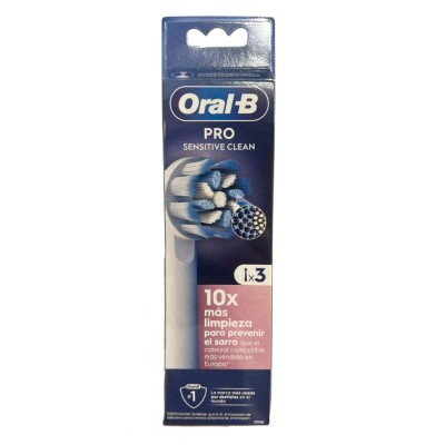 Oral-B Sensitive Clean Recambio 3 unidades | Cepillo eléctrico para encías sensibles